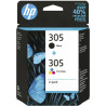 HP atramentová kazeta 305 2-Pack Tri-color/Black Original Ink Cartridge