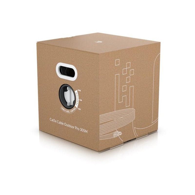 Ubiquiti UniFi Outdoor Cable - vonkajší STP kábel, Cat5e, biely, box 305m