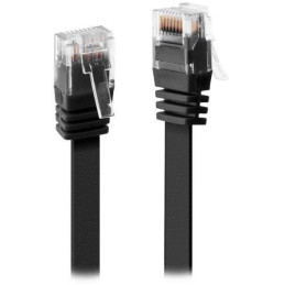 XtendLan Patch cable Cat 6 UTP 1m - black flat