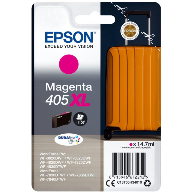 Epson ink cartridge 405XL DURABrite Ultra Ink/ C13T05H34010/ magenta