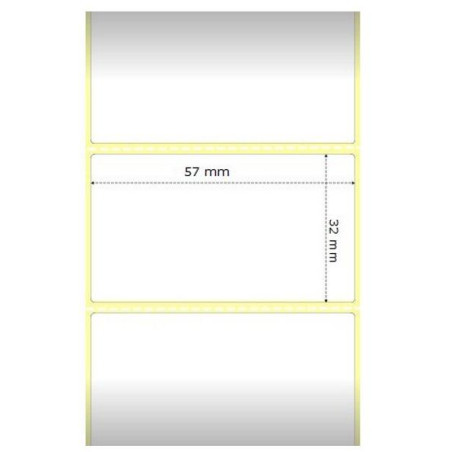 Zebra Z-Select 2000D/ Etikettenrolle / Thermopapier / 57x32mm - Mindestbestellmenge 12 Stück