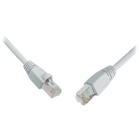 Solarix Patch cable CAT5E SFTP PVC 1m szary odporny na zaczepy C5E-315GY-1MB