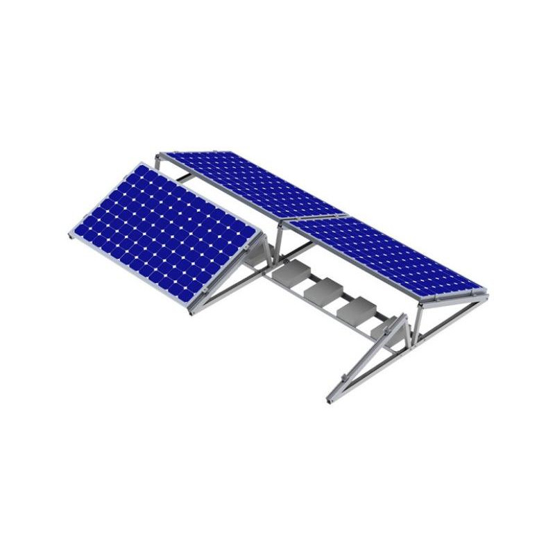 Solarmi complete SC bracket for mounting 8 solar panels on a flat roof, east-west type, 35mm, 1134mm