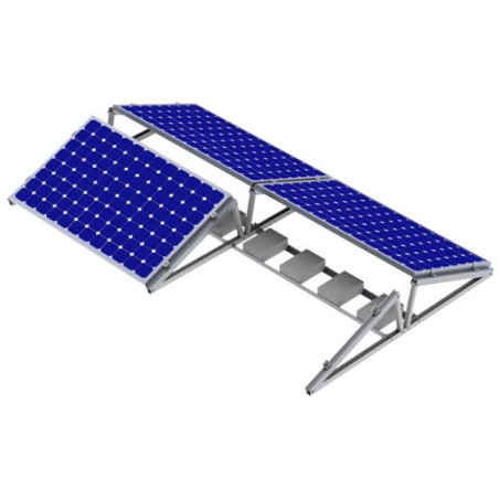 Solarmi kompletní držák SC pro uchycení 8ks sol. panelů na plochou střechu, typ východ-západ, 35mm, 1134mm