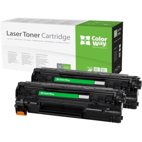 Toner kompatybilny COLORWAY do HP CF217A/ 2x 1600 stron/ Czarny/ Opakowanie podwójne