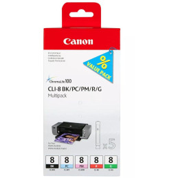 Zestaw wkładów atramentowych Canon CLI-8 BK/PC/PM/R/G Multi Pack