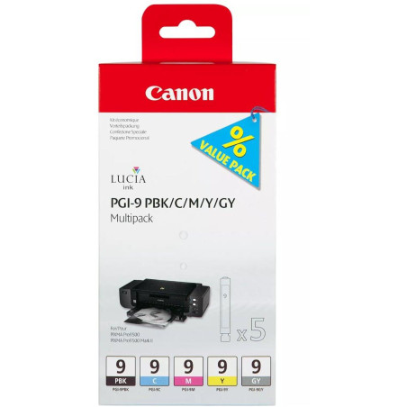 Canon multipack atramentových náplní PGI-9 PBK/C/M/Y/GY Multi Pack