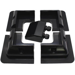 Solarmi ABS corner brackets for solar panels on caravans with grommet - black (5 pcs set)