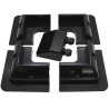 Solarmi ABS corner brackets for solar panels on caravans with grommet - black (5 pcs set)