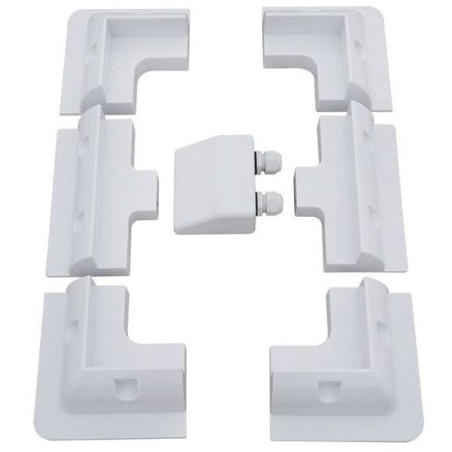 Solarmi ABS brackets for solar panels on caravans with grommet - white (7pcs set)