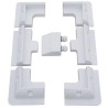 Solarmi ABS brackets for solar panels on caravans with grommet - white (7pcs set)