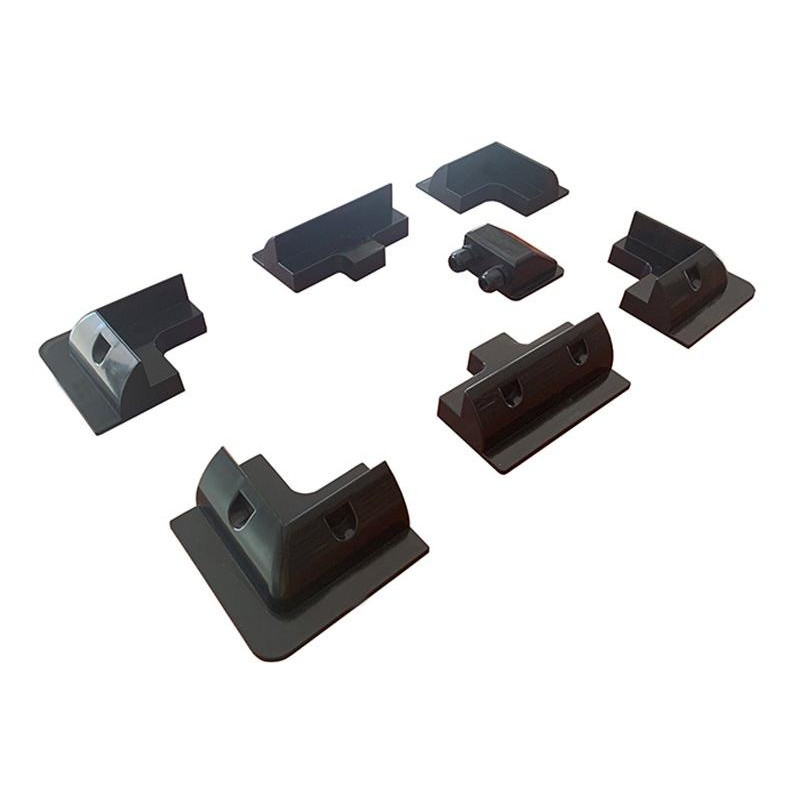 Solarmi ABS brackets for solar panels on caravans with grommet - black (7pcs set)