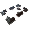 Solarmi ABS brackets for solar panels on caravans with grommet - black (7pcs set)
