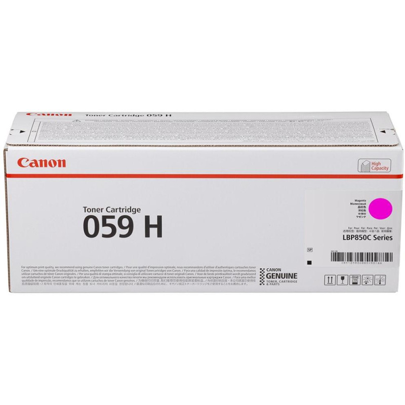 Canon originální vysokokapacitní toner Cartridge 059 H M Toner magenta, LBP852Cx, kapacita 13 500 stran