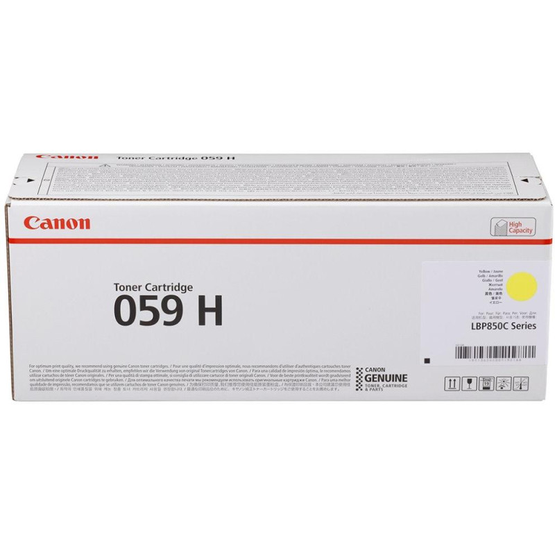 Canon original high-capacity toner Cartridge 059 HY Toner yellow, LBP852Cx, capacity 13,500 pages