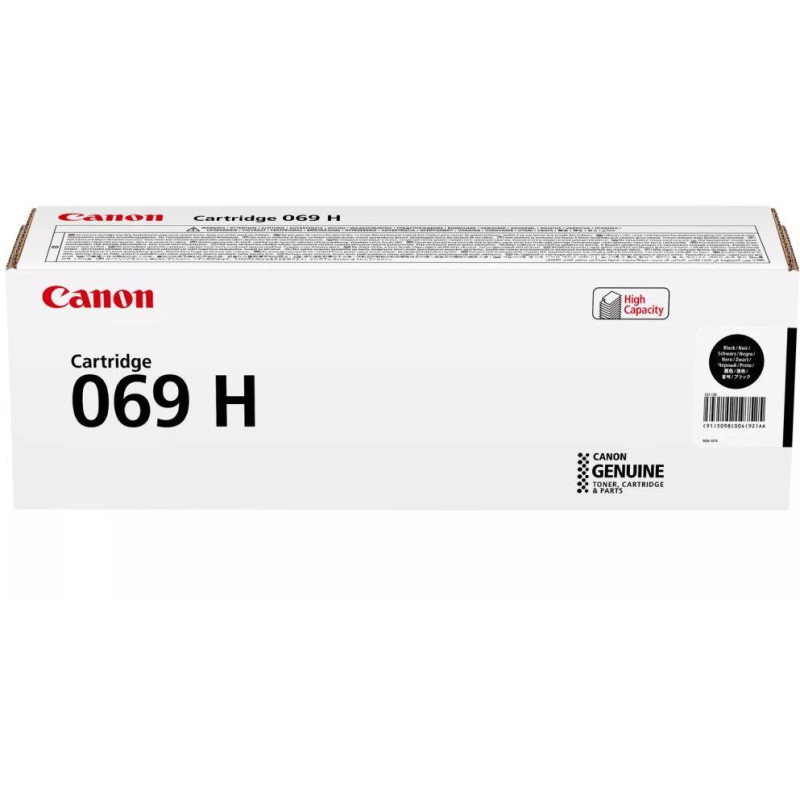 Oryginalny toner Canon o dużej pojemności 069 H BK czarny, MF752Cdw, 754Cdw, LBP673Cdw, wydajność 7600 stron