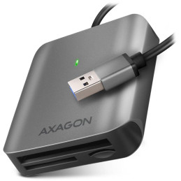 AXAGON externer Speicherkartenleser microSD/SD/CF / CRE-S3 / USB-A 3.2 Gen 1 / UHS-II / Aluminiumgehäuse