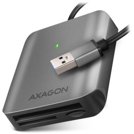 AXAGON externer Speicherkartenleser microSD/SD/CF / CRE-S3 / USB-A 3.2 Gen 1 / UHS-II / Aluminiumgehäuse
