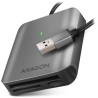 AXAGON externí čtečka paměťových karet microSD/SD/CF / CRE-S3 / USB-A 3.2 Gen 1 / UHS-II / hliníkové tělo