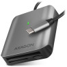 AXAGON externá čítačka pamäťových kariet microSD/SD/CF / CRE-S3C / USB-C 3.2 Gen 1 / UHS-II / hliníkové telo
