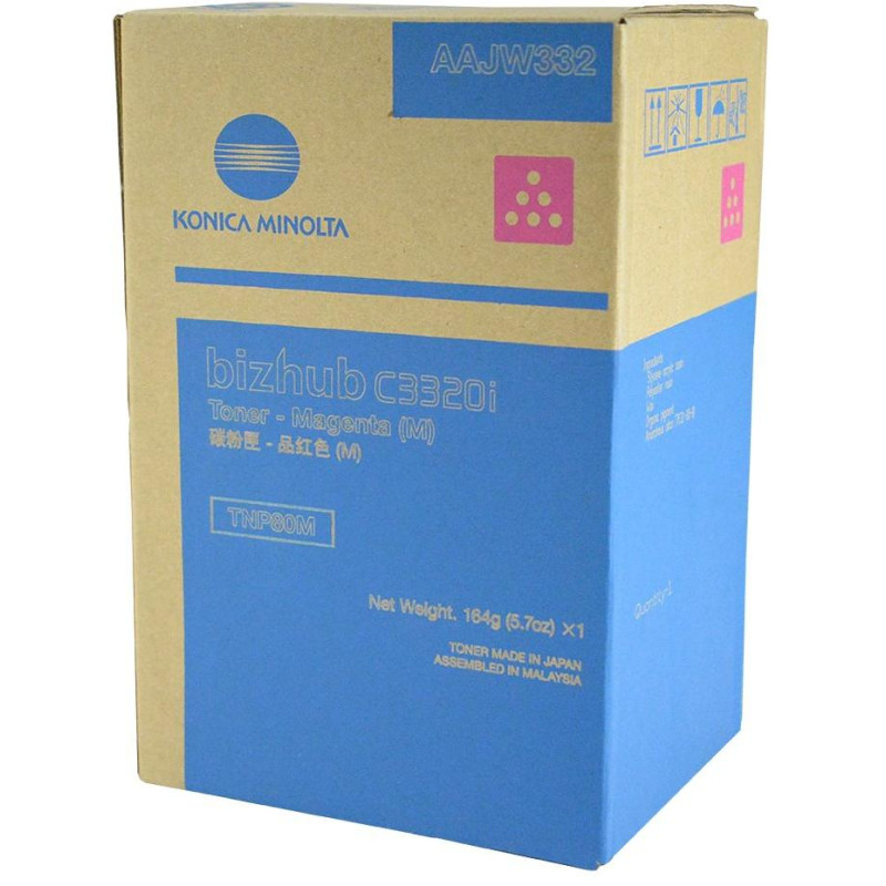 Konica Minolta original toner AAJW352, magenta, 9000 pages, TNP-80M, Konica Minolta Bizhub C3320i