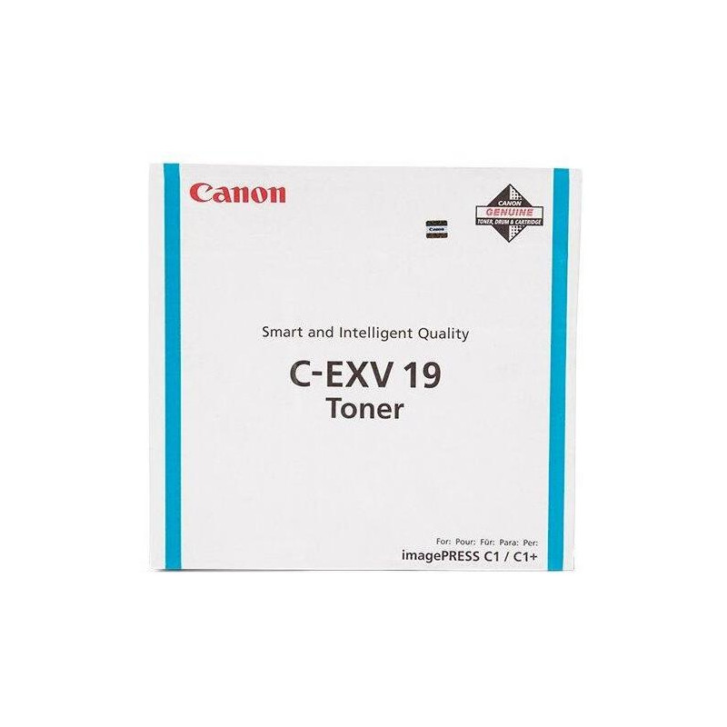 Canon originální  TONER CEXV19 CYAN Imagepress C1/C1+ 16 000 stran A4 (5%)