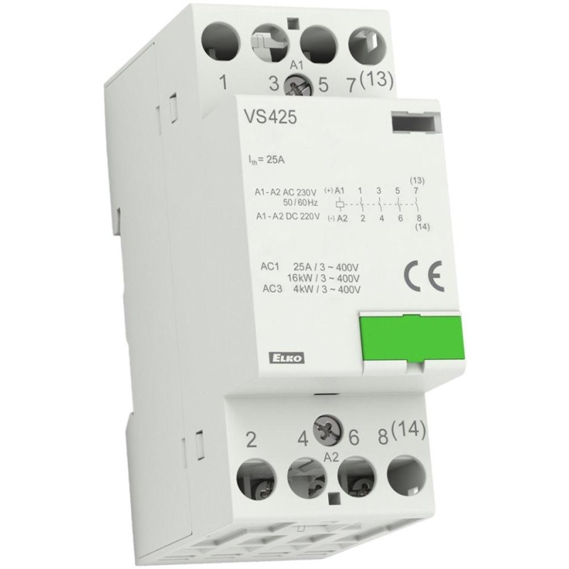 Solarmi VS425-04 Instalační stykač 4x 25A 230V AC/DC