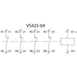 Solarmi VS425-04 Instalační stykač 4x 25A 230V AC/DC
