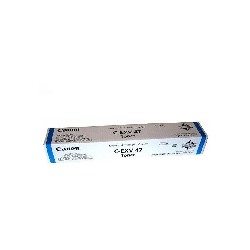 Canon originální  TONER CEXV47 CYAN iR-ADV C350/C351/C250/C255/C355  21 500 stran A4 (5%) - CHIPLESS