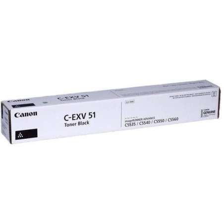 Canon original TONER CEXV51 BLACK iR-ADV C55xx/C57xx/DX6000 69,000 pages A4 (5%) - CHIPLESS