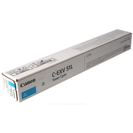 Canon originální  TONER CEXV51L CYAN iR-ADV C55xx/C57xx Low Yield Toner  26 000 stran A4 (5%) - CHIPLESS