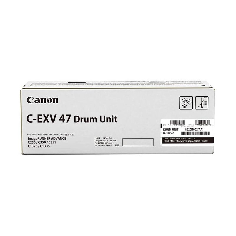 Oryginalny BĘBEN Canon C-EXV47 CZARNY iR Advance C250/ C350/ C351/ C1335/ C1325 Czarny według typu 39 000 stron A4 (5%)