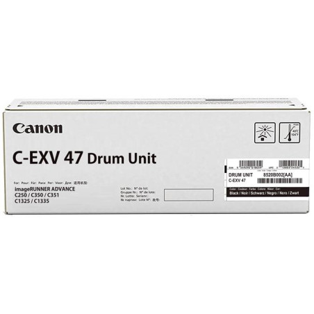 Canon originální  DRUM UNIT C-EXV47 BLACK  iR Advance C250/ C350/C351/C1335/C1325 Black podle typu 39 000 stran A4 (5%)