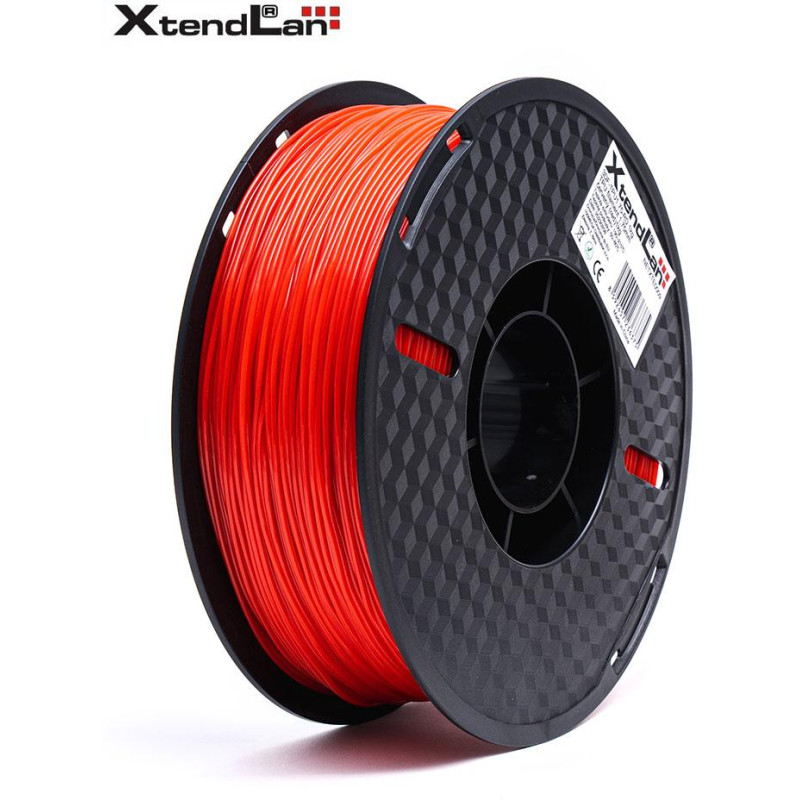 XtendLAN TPU filament 1,75mm průhledný červený 1kg