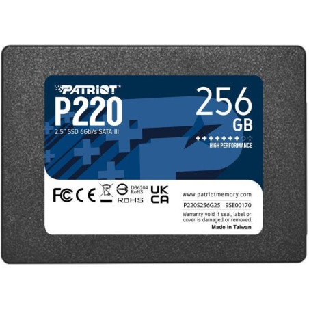 PATRIOT P220 256GB SSD / Interní / 2,5" / SATA 6Gb/s /