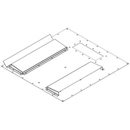 Triton Reducer for mounting air conditioners X1, X2 800x1000,1200 to width of expansion II. RAL7035