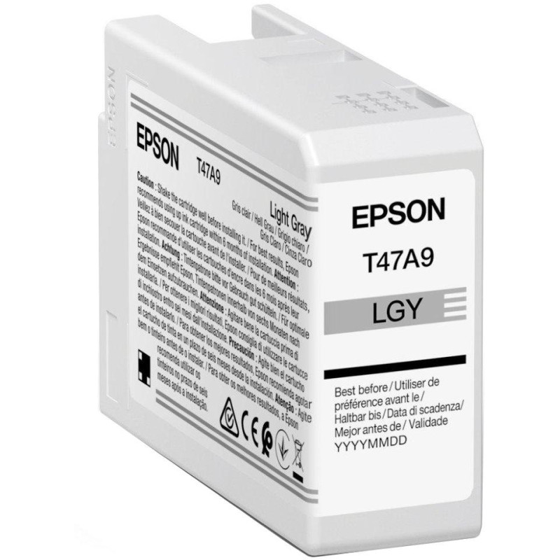 Epson inkoustová náplň/ C13T47A900/ Singlepack Light Gray/ UltraChrome