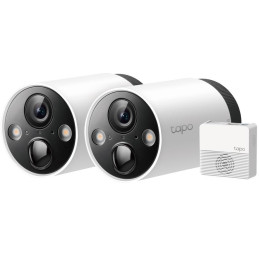 TP-Link Tapo C420S2 - Kabellose 4-Megapixel-Überwachungskamera für den Außenbereich, Vollfarbe, Mikrofon, IR 15 m, 2 x Tapo C420