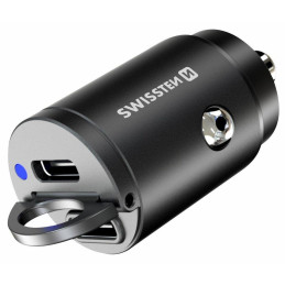 Adapter Swissten CL Power Delivery 2x USB-C 45W nano czarny