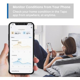 TP-Link Tapo T315, Chytrý teploměr, přesné měření teploty a vlhkosti, vyžaduje Tapo smart hub H100