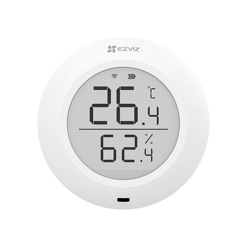 EZVIZ chytrý senzor teploty a vlhkoměr T51C/ Zigbee 3.0/ dosah 200m/ životnost 1 rok/ baterie CR2450/ bílý