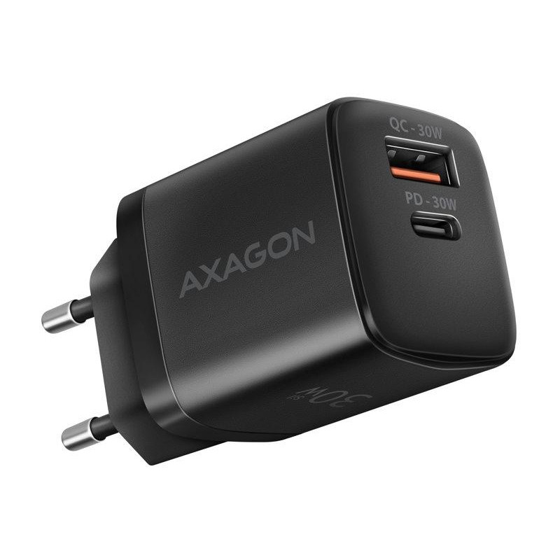 Ładowarka ścienna AXAGON / ACU-PQ30 / 1x USB-C / 1x USB-A / PD3.0/QC4/PPS/AFC/Apple / 30 W