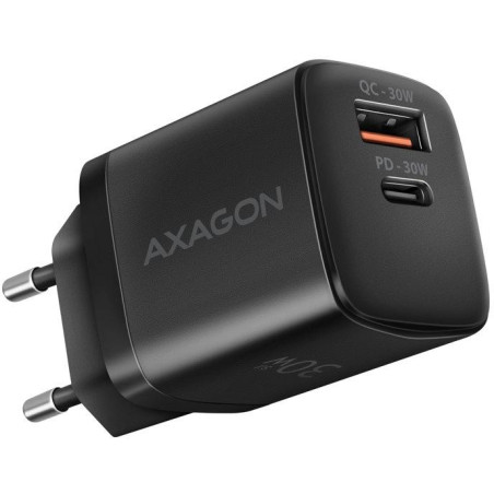 AXAGON wall charger / ACU-PQ30 / 1x USB-C / 1x USB-A / PD3.0/QC4/PPS/AFC/Apple / 30W