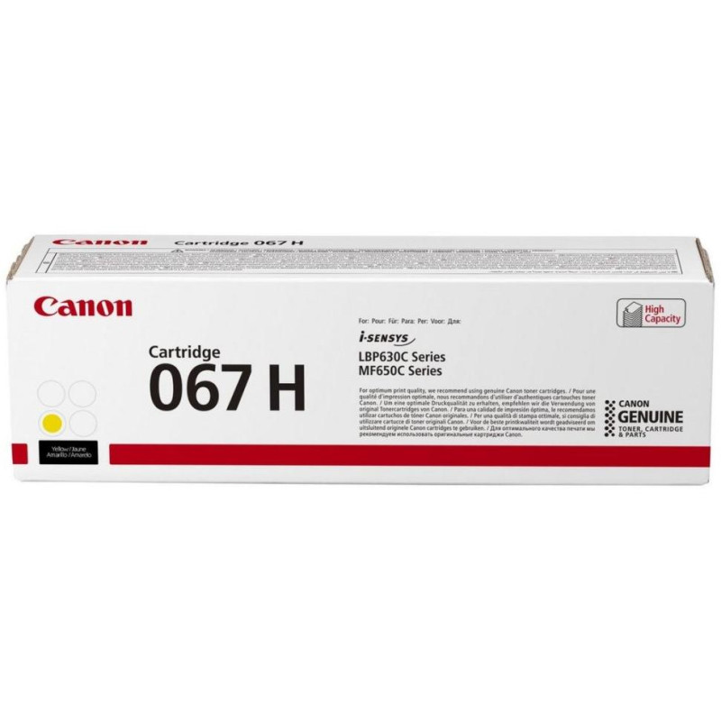 Canon originálny toner 067H žltá pre i-SENSYS MF657Cdw (2350 str.)