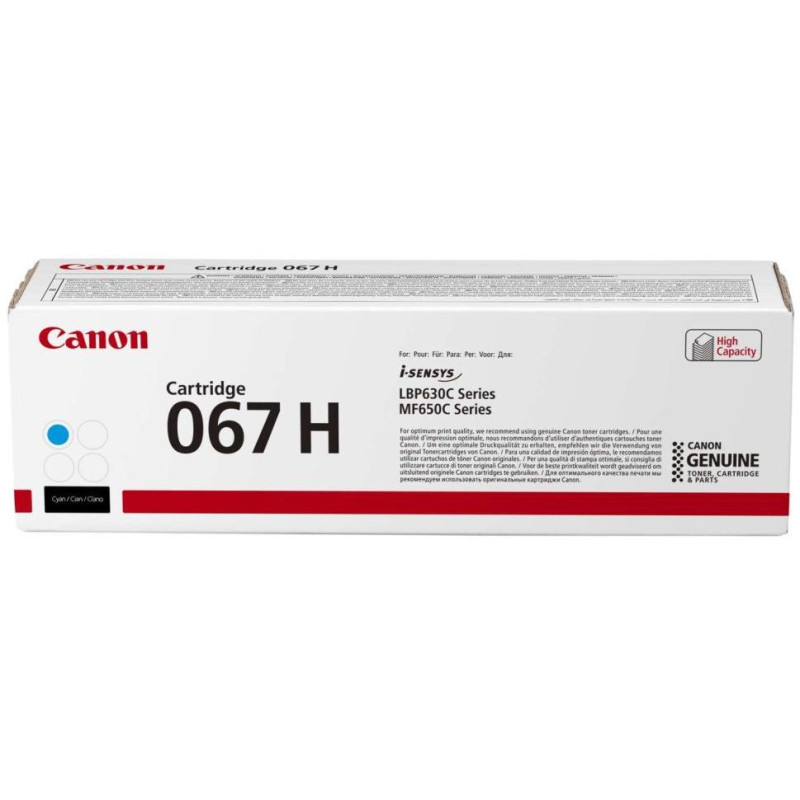 Canon originálny toner 067H azúrová pre i-SENSYS MF657Cdw (2350 str.)