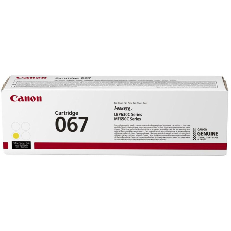 Canon Original Toner 067 gelb für i-SENSYS MF657Cdw (1250 Seiten)