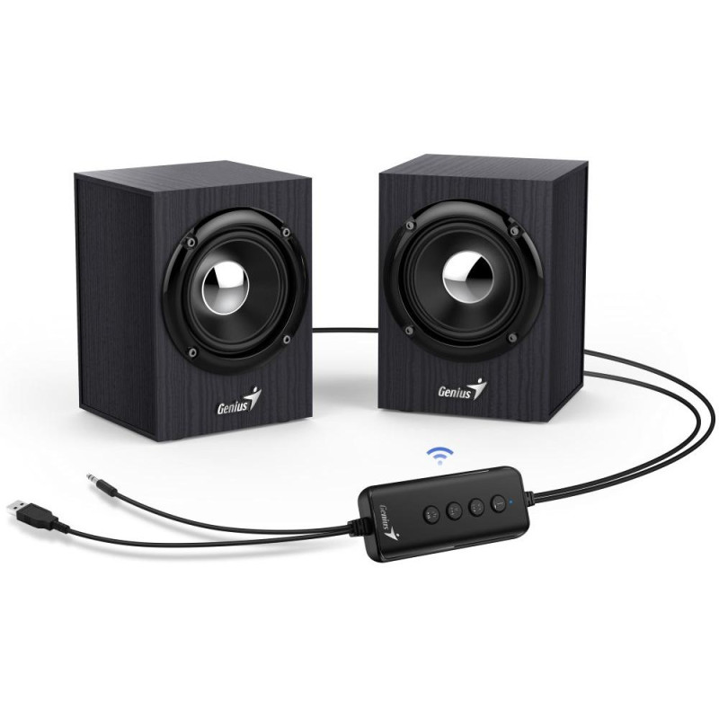 GENIUS speaker SP-HF385BT/ 2.0/ Bluetooth 5.0/ 4W/ wooden/ black