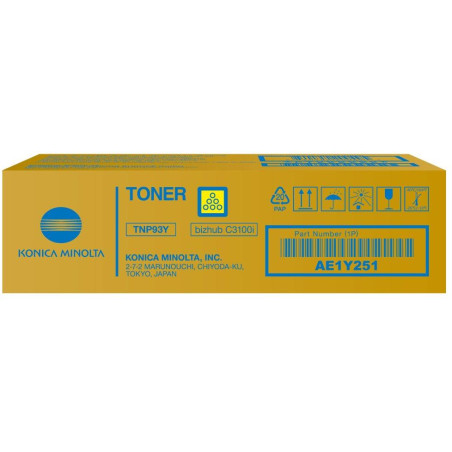Konica Minolta TNP93Y, Żółty Toner do bizhub C3100i, 4000 stron