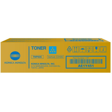 Konica Minolta TNP93C, Toner cyan for bizhub C3100i, 4000 pages