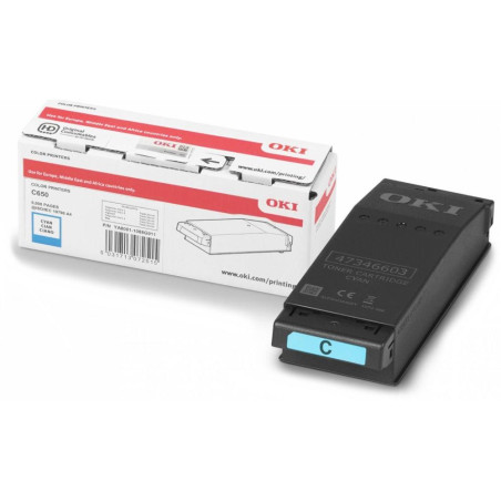 OKI Original Toner 9006127, cyan, 6000 Seiten, für OKI C650dn